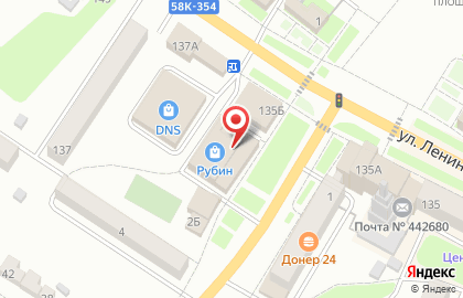 Супермаркет Магнит на улице Белинского на карте