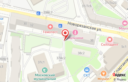 Студия отбеливания зубов Smile ROOM на Новорязанской улице на карте