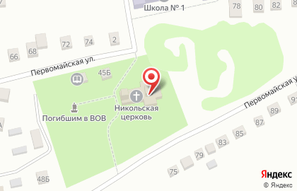 Никольский храм в Горшечном на карте