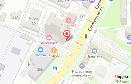 Продовольственный магазин в Промышленном районе на карте