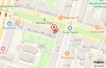Министерство транспорта Тверской области на бульваре Радищева на карте