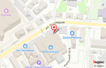 Киоск по продаже фруктов и овощей в Барнауле на карте