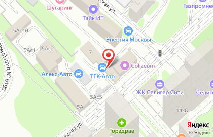 Автотехцентр ТГК-Авто на Пяловской улице на карте