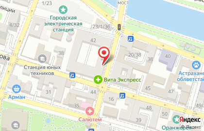 Магазин тканей в Астрахани на карте