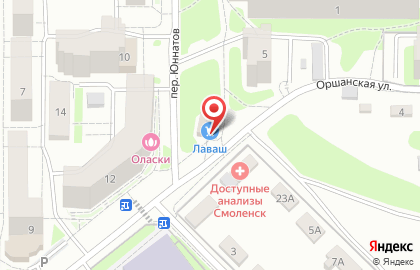 Продуктовый магазин Лаваш на улице Юннатов на карте