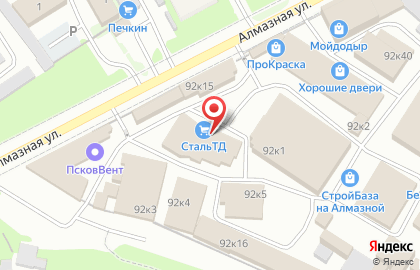 Центр кровельных и фасадных систем в Пскове на карте