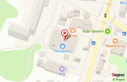 ЗАО Банкомат, Банк ВТБ 24 на улице Ленина 65 на карте