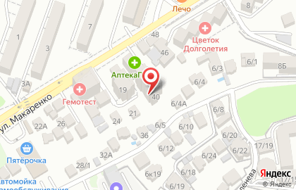 Массажный кабинет на улице Макаренко на карте