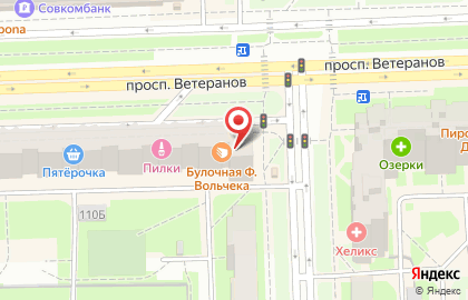 Магазин фермерских продуктов Удачный на проспекте Ветеранов на карте