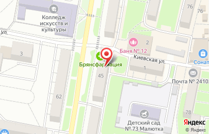 Продовольственный магазин Домашний в Фокинском районе на карте