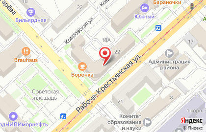 Юнита на Рабоче-Крестьянской улице на карте