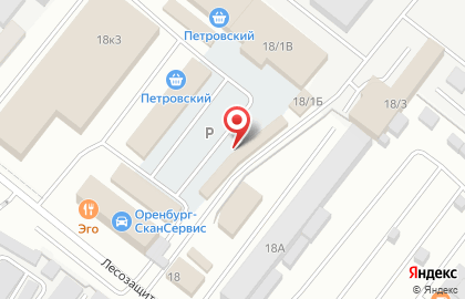 Рынок Петровский в Оренбурге на карте