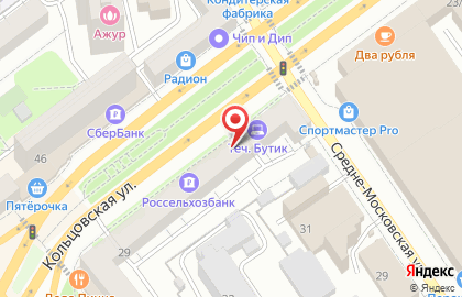 Салон сотовой связи Мобильные люди на Кольцовской улице на карте