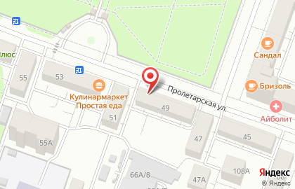 Кондитерский магазин Акконд на Пролетарской улице на карте