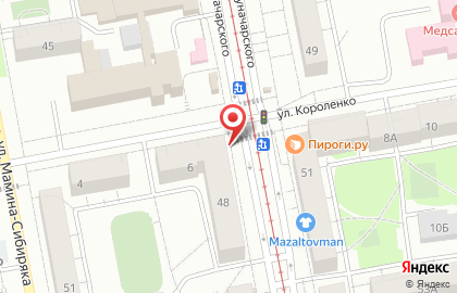 Киоск по продаже фруктов и овощей в Железнодорожном районе на карте