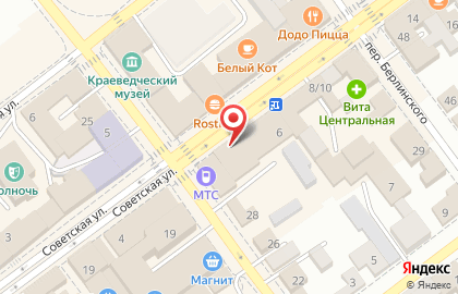 Магазин подарков Презенталь на Советской улице на карте