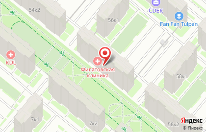 Медицинский многопрофильный центр Филатовская клиника на улице Федюнинского на карте
