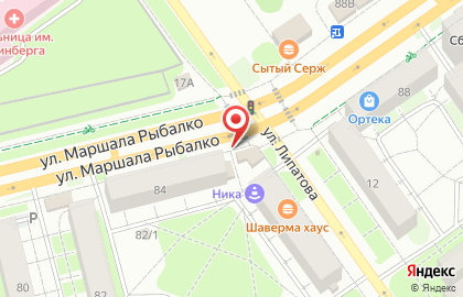 Киоск по продаже фруктов и овощей в Кировском районе на карте