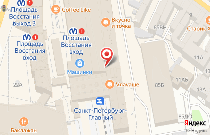 Банкомат СберБанк на Лиговском проспекте, 16 на карте