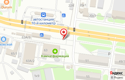 Магазин по продаже овощей СХП Овощевод в Петропавловске-Камчатском на карте
