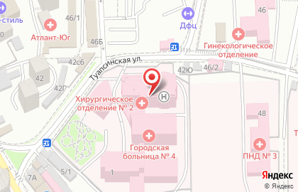 Городская больница №4 в Сочи на карте