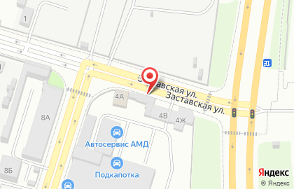 Шиномонтажная мастерская на Заставской улице на карте