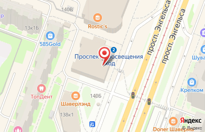 Банкомат Банк Санкт-Петербург на проспекте Энгельса, 140 на карте