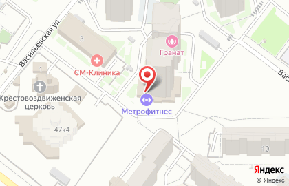 Универсам Пятёрочка на Васильевской улице на карте