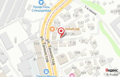 Жигули на улице Танкистов на карте