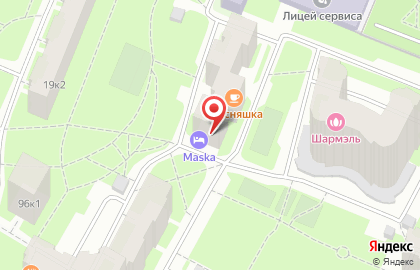 Продовольственный магазин на проспекте Луначарского на карте