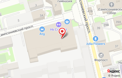 Аленка Петербург, Торговый дом на Малом Сампсониевском проспекте на карте