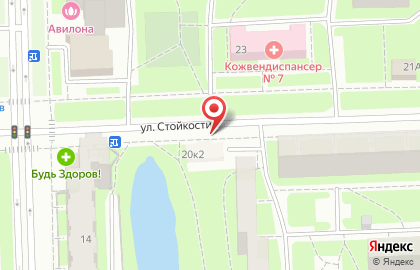 Магазин цветов и подарков на проспекте Ветеранов на карте