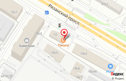 Японский ресторан Тануки на Рязанском проспекте на карте