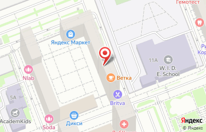 Барбершоп BRITVA на метро Отрадное на карте
