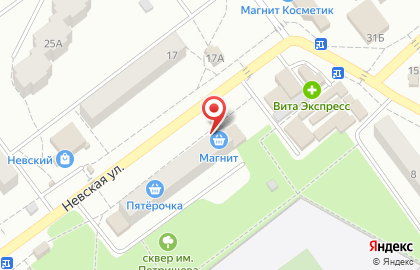 Супермаркет Магнит на Невской улице в Алексеевке на карте