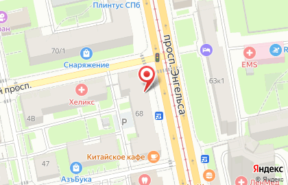 Магазин белорусской косметики и трикотажа Виктория в Выборгском районе на карте