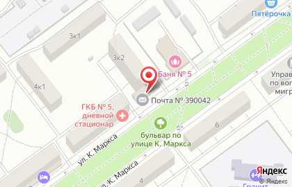 Магазин трикотажа и бытовой химии на карте