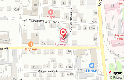 Спортивно-оздоровительный комплекс Цитадель на Челябинской улице на карте