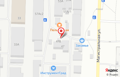 Магазин фастфудной продукции на Магистралиной улице на карте