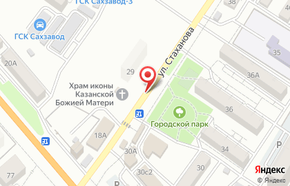 Продуктовый магазин Никольск на улице Стаханова на карте