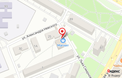 Супермаркет Магнит в Уфе на карте