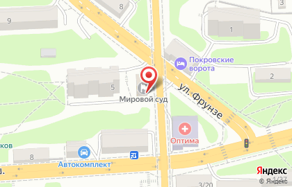 Мировые судьи Заднепровского района на карте