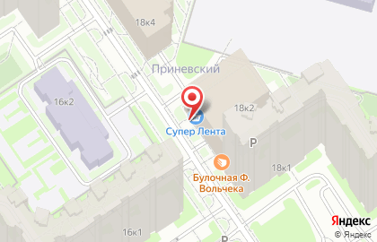 Гипермаркет Лента на Русановской улице на карте