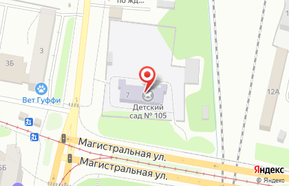 Детский сад №105 на улице Дружбы на карте