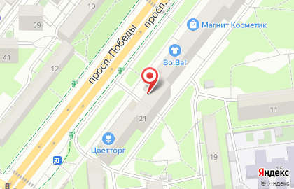 Магазин Лира+ в Октябрьском округе на карте