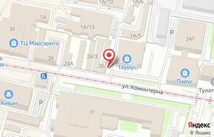 Магазин овощей и фруктов на улице Коминтерна на карте