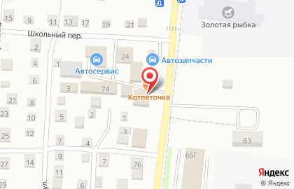 Магазин по продаже мясной продукции на улице Максима Горького на карте