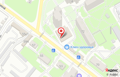 Магазин автозапчастей Перекресток на улице Маршала Ерёменко на карте
