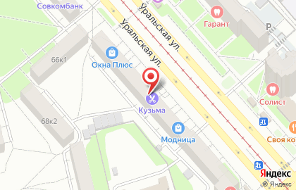 Торговая компания Арсенал-А на Уральской улице на карте