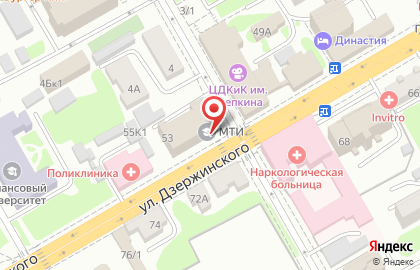 Оценочная фирма на улице Дзержинского на карте